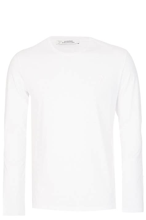 versace collection white t shirt|Versace long sleeve shirt.